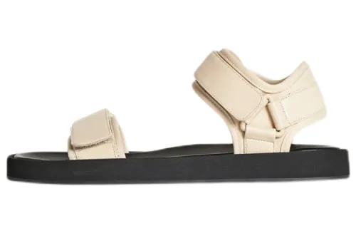 THE ROW Leather One Strap Sandals Women's Ecru