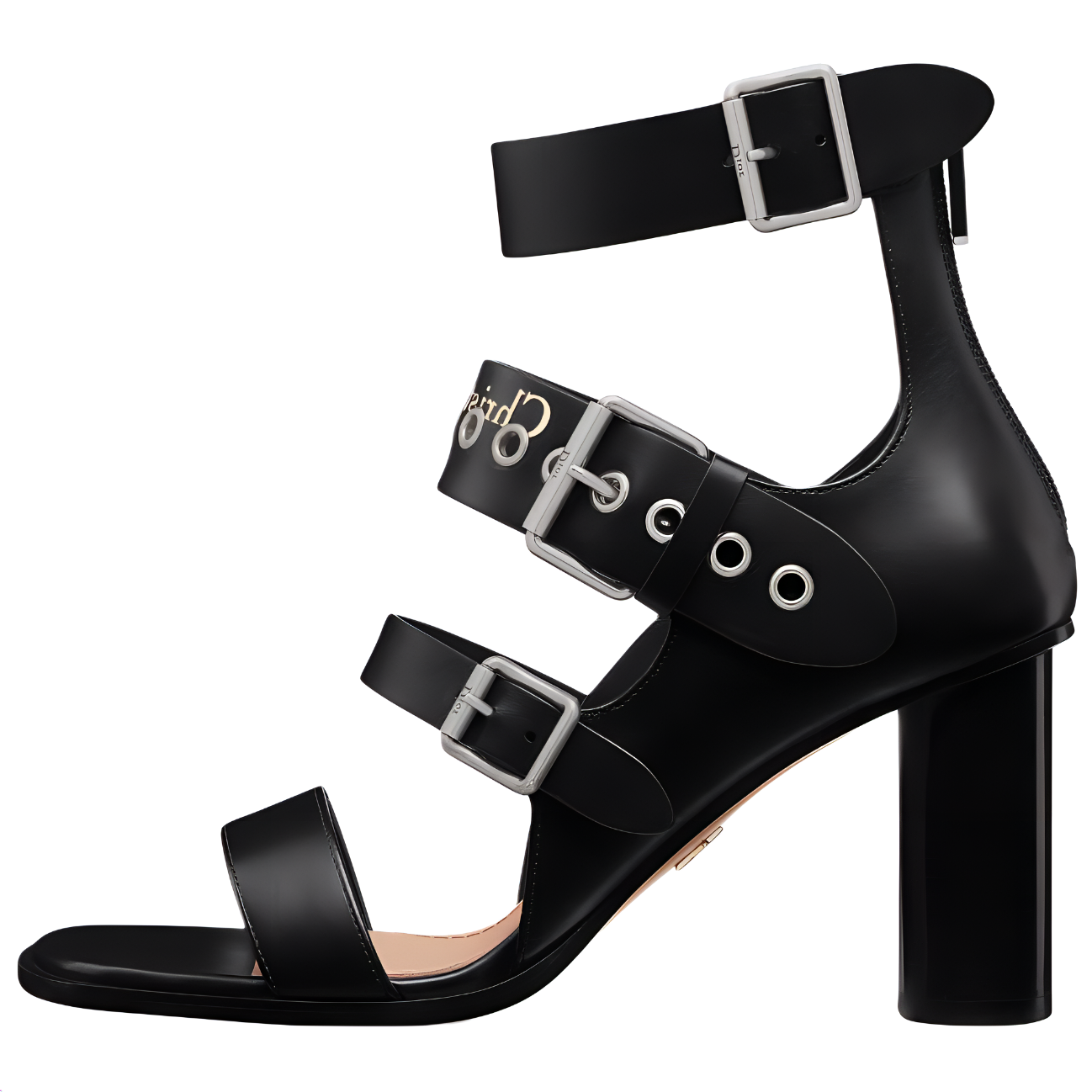 DIOR 2025 Early Spring Collection One Strap Sandals 8cm Women's Black