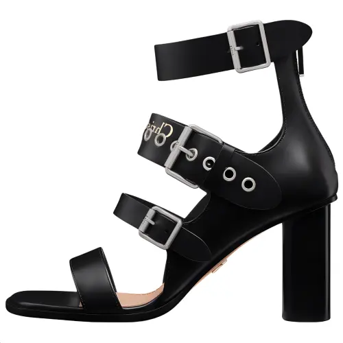 DIOR 2025 Early Spring Collection One Strap Sandals 8cm Women's Black