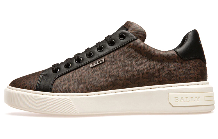 BALLY Fabric Low top Skateboard Shoes Men's Brown