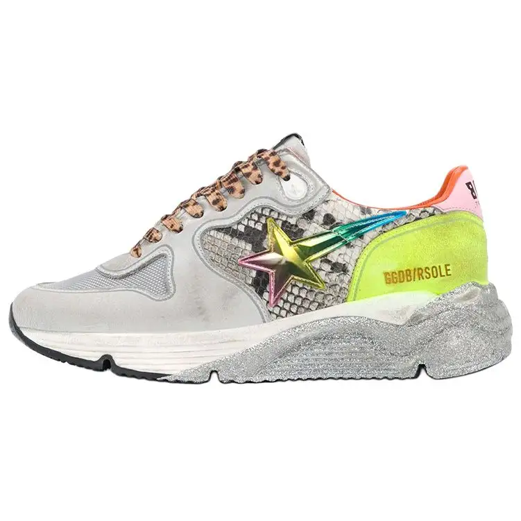 Golden Goose Running Sole Casual Shoes Women's Low Top Gray