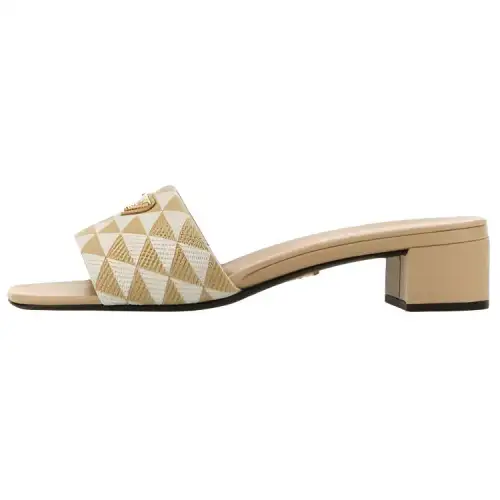 PRADA Slide Slippers 3.5cm Women's Beige