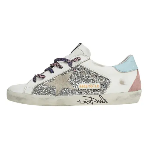 Golden Goose Super Star Low top Skateboard Shoes Women's Silver