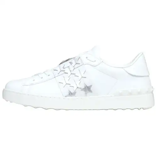 Valentino Open Sneaker 'Star Embellished - White Silver'