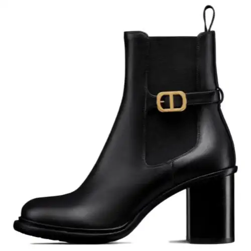 DIOR 30 Montaigne Short Chelsea Boots 7.5cm Women's Black