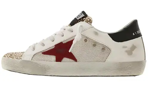 Golden Goose Super Star Deluxe Brand Cow Leather Vintage Low top Casual Stylish Skateboarding Shoes Women's White