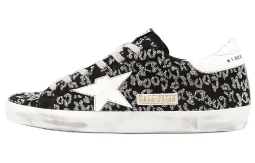 Golden Goose Super Star Stylish Skateboarding Shoes Women's Black Distressed