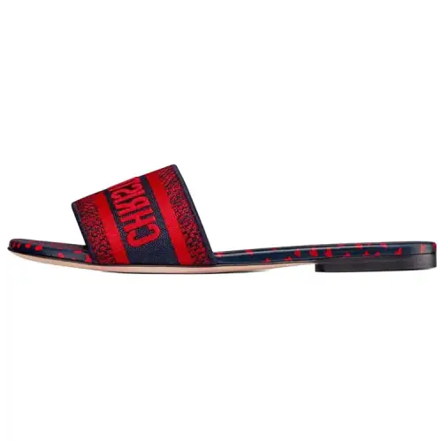 DIOR Dway Slide Slippers Women's Marine Blue/Red