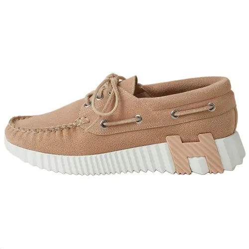 HERMES Ketch Suede Low top Casual Shoes 4CM Women's Brown