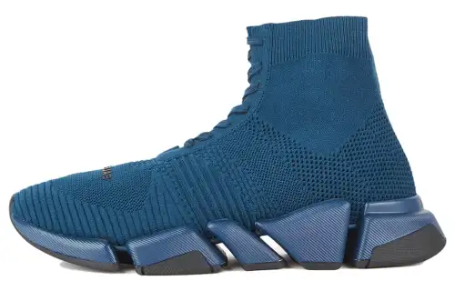 Balenciaga Speed 2.0 Stretch Knit Lace Up Navy