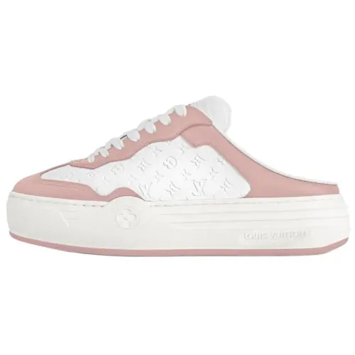 LOUIS VUITTON Groovy Closed Toe Slippers Women's Pink