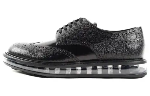 PRADA Leather Men's Casual Shoes Men's Black