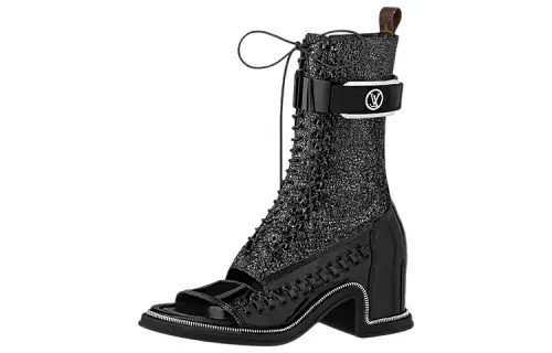 LOUIS VUITTON Moonlight Ankle Boots Women's Black