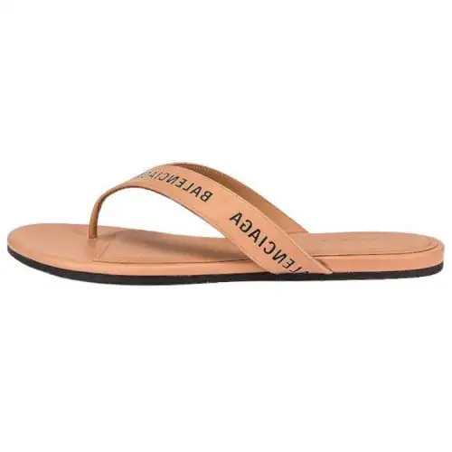 Balenciaga Round Flip Flops Women's Beige