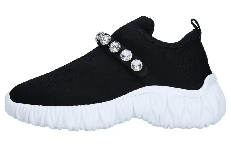 MIU MIU Round Tip Low top Casual Shoes Women's Black