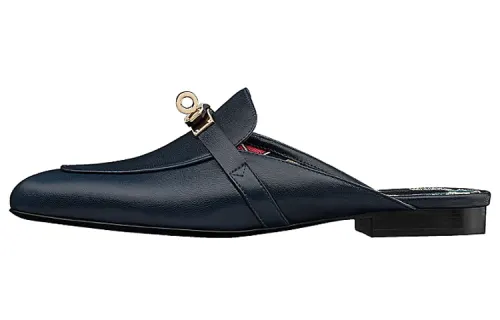 HERMES Oz Closed Toe Slippers Women's Black