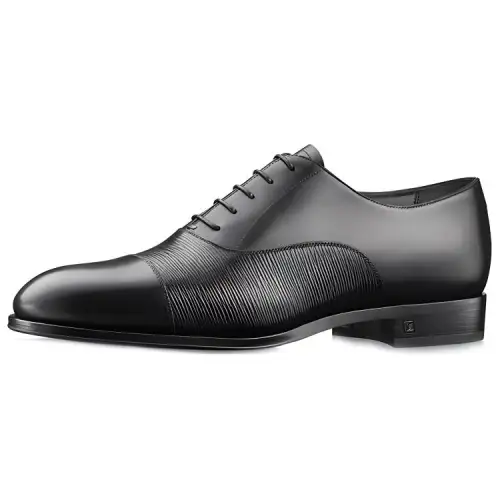 LOUIS VUITTON Wagram Top Grain Cow Leather Casual Shoes Men's Black