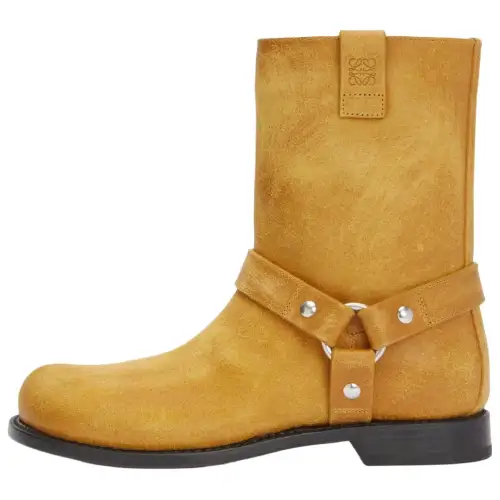 LOEWE Campo Calfskin Ankle Boots 3cm Men's Brown