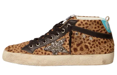 Golden Goose Mid Star Pu Mid top Stylish Skateboarding Shoes Women's Brown