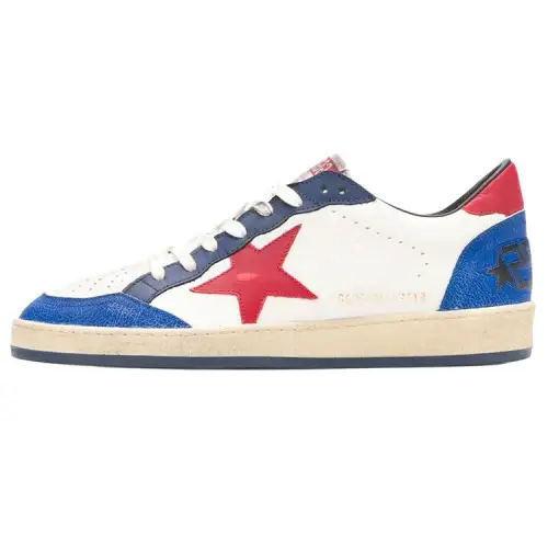 Golden Goose Ball Star Stylish Skateboarding Shoes Men's Blue White