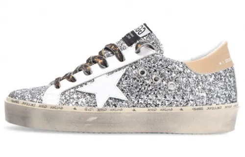 Golden Goose Hi Star Stylish Skateboarding Shoes Women's Silver