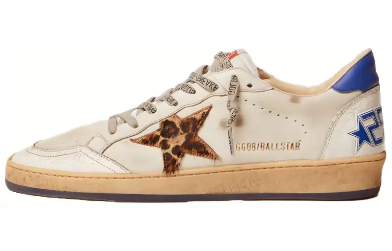 Golden Goose Ball Star Low top Stylish Skateboarding Shoes Men's White