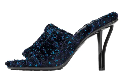 Bottega Veneta Slide Slippers Women's Blue Black