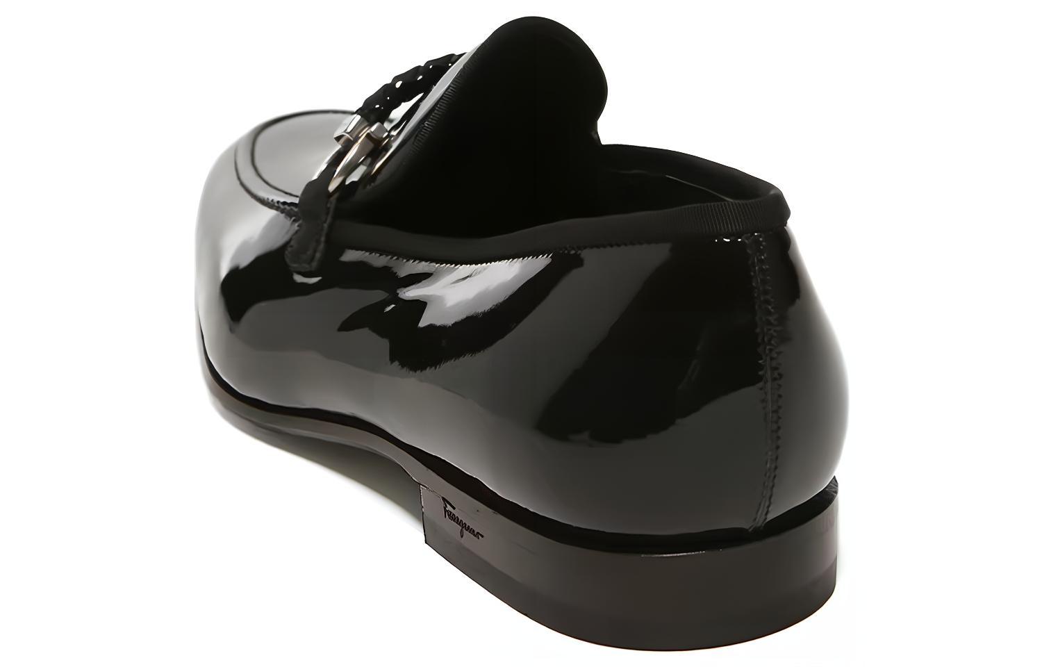 FERRAGAMO Gancio Men's Casual Shoes Men's Black