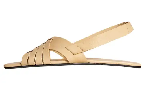 THE ROW Meera Leather One Strap Sandals Women's White