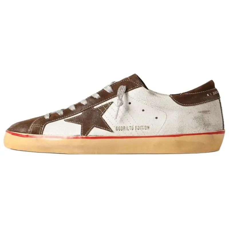 Golden Goose Super Star LTD Cow Leather Low top Skateboard Shoes Men's
