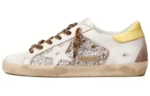 Golden Goose Super Star Skateboard Shoes Women's Low Top White/Yellow/Gray