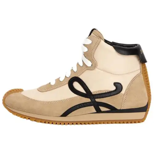 LOEWE Flow Runner Nylon High top Casual Shoes Women's Khaki
