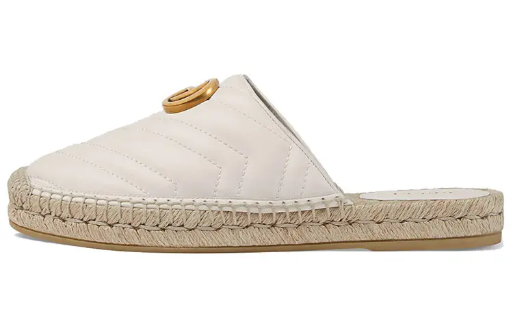 GUCCI Closed Toe Slippers Women's Ecru