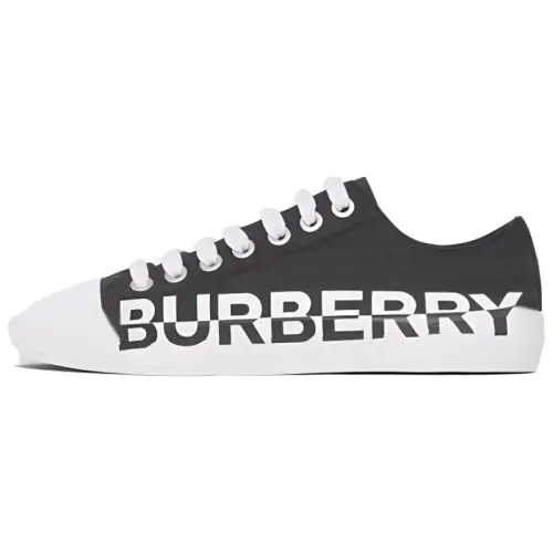 Burberry Low top Skateboard Shoes Men's Black Gray