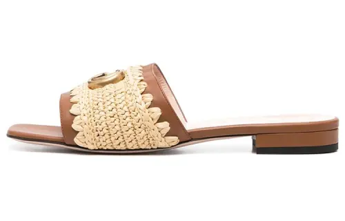 GUCCI Slide Slippers Women's Brown