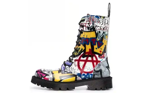 Vetements Leather Ankle Boots Women's Multicolor