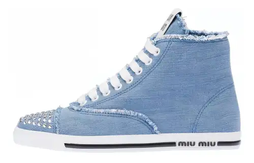 MIU MIU High top Stylish Skateboarding Shoes Women's Blue