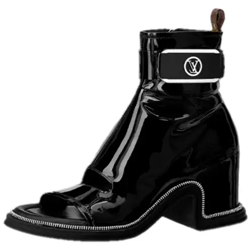 LOUIS VUITTON Moonlight Ankle Boots 5CM Women's Bright Black