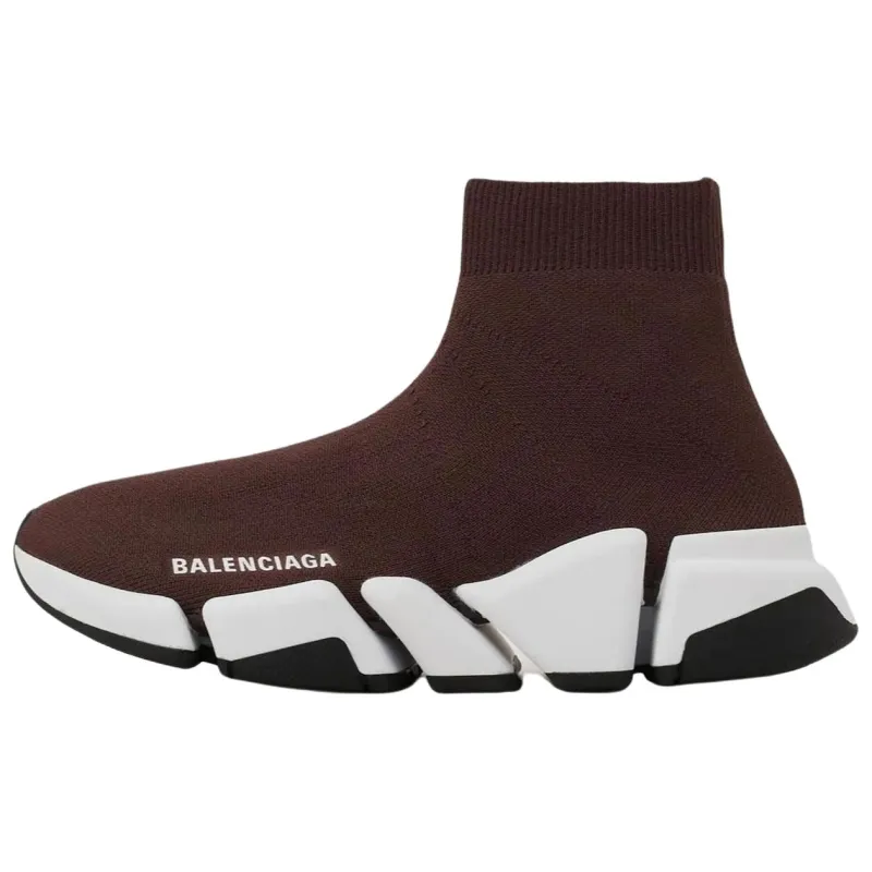 Balenciaga Speed 2.0 Fabric Mid top Casual Shoes Women's Brown