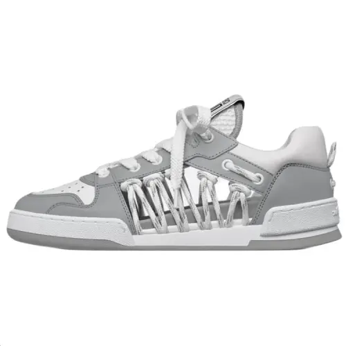 DIOR First Cow Leather Low top Skateboard Shoes Women's Gray