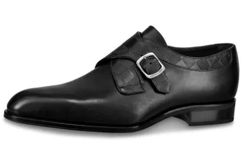 LOUIS VUITTON Haussmann Top Grain Cow Leather Casual Shoes Men's
