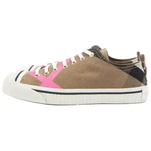 Burberry Low top Canvas Shoes Women's Brown