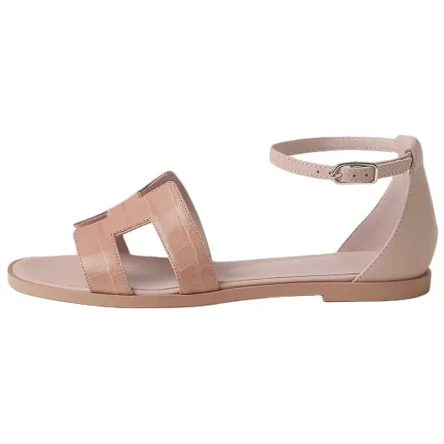 HERMES Santorini One Strap Sandals Women's Rose Pink