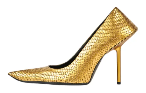 Balenciaga Knife High Heels Women's Gold