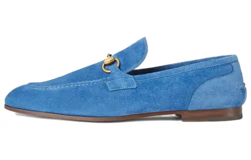 GUCCI Jordaan Suede Loafers Men's Blue