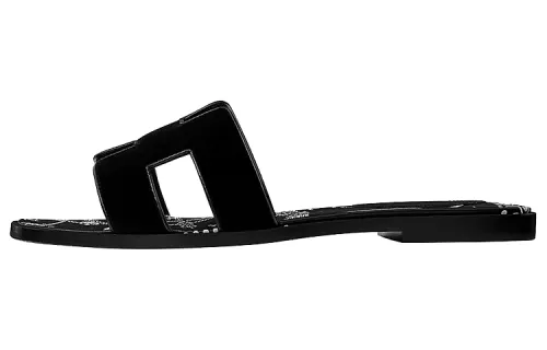 HERMES Oran Stylish Sandal Women's Black White