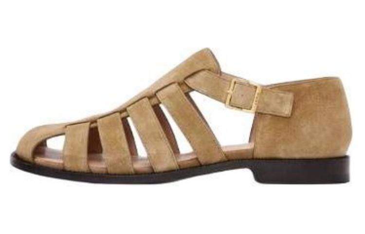 LOEWE Campo Suede Roman Sandals Men's Brown