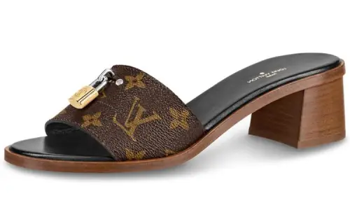 LOUIS VUITTON Lock It Slide Slippers Women's