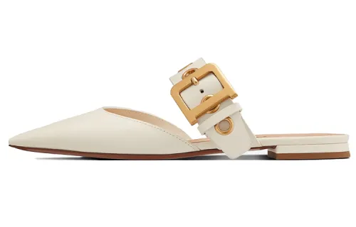 DIOR D Dior Closed Toe Slippers Women's Ecru