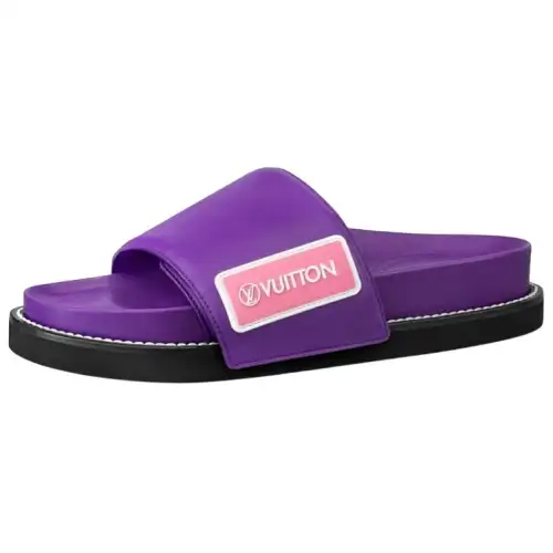 LOUIS VUITTON Fashionable Slippers Women's Purple
